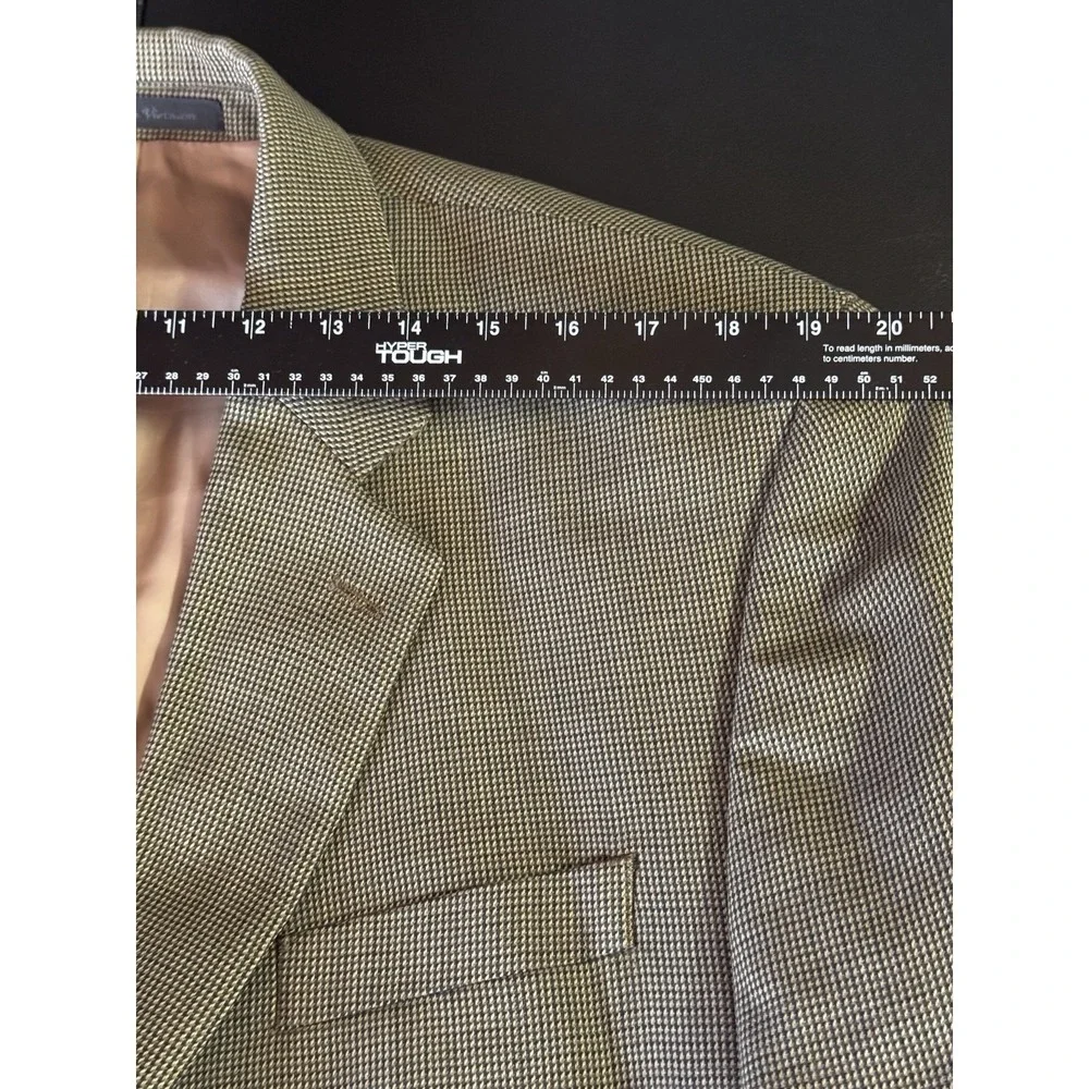 Lauren Ralph Lauren Houndstooth Blazer 42R Wool Brown Sport‎ Coat Jacket
